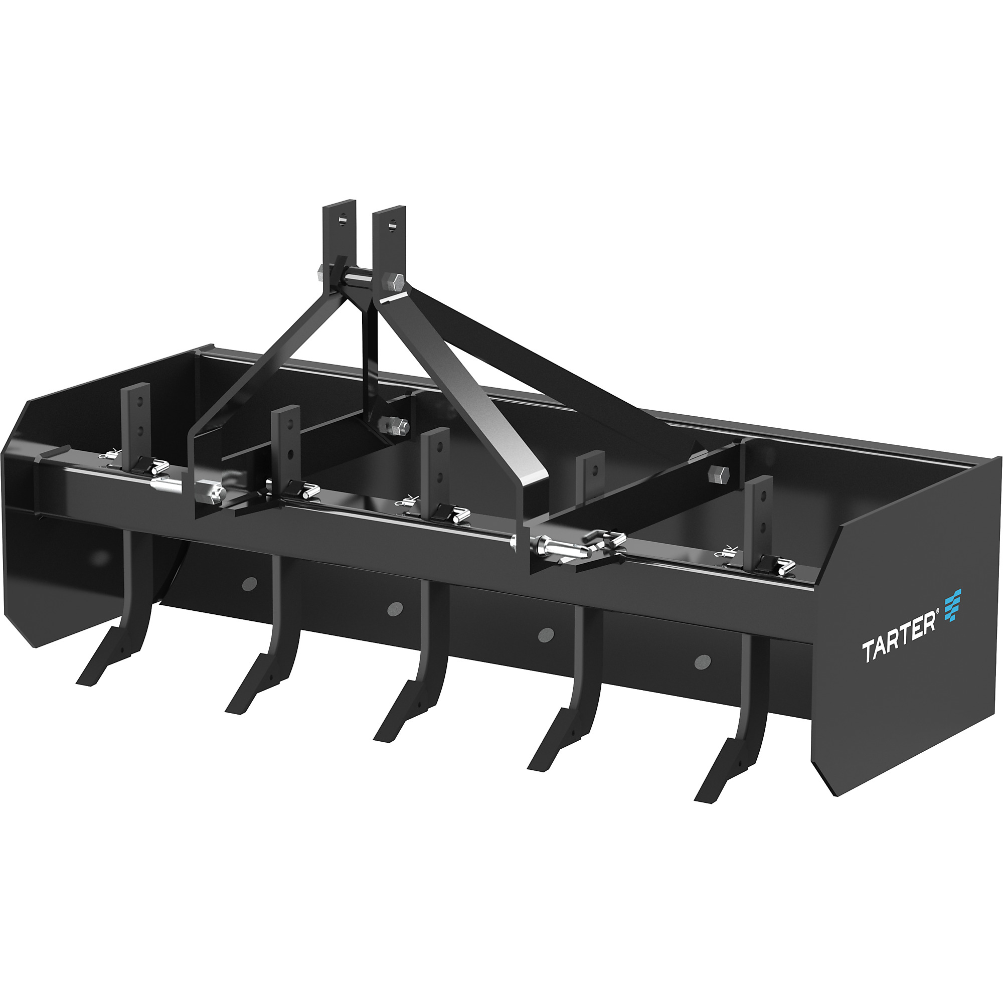 Tarter 200 Series Box Blade - 5ft. Working Width, 60.75in., Adjustable Ripper Shanks, Category 1, Model# BB205BL